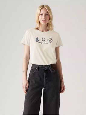 Levi's Women's Western “Hold Your Horses” Graphic Short Sleeve Perfect T-Shirt